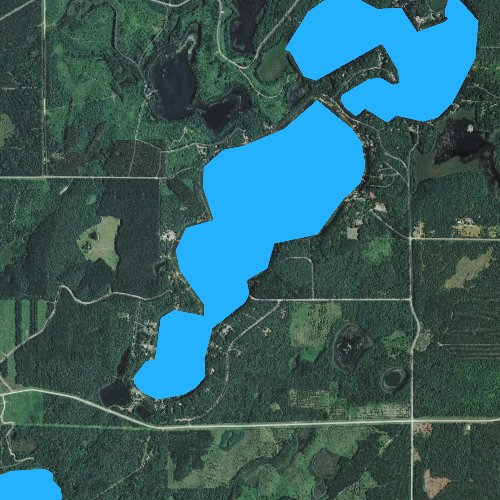 Fly fishing map for Bond Lake, Wisconsin