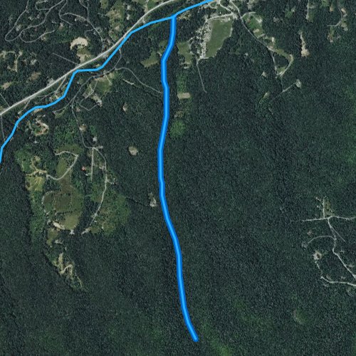 Fly fishing map for Boone Fork, North Carolina