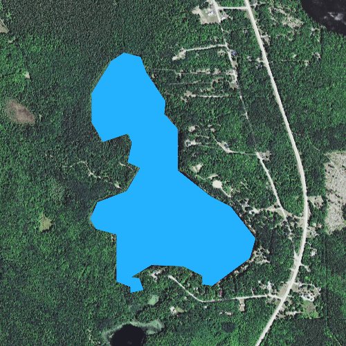 Fly fishing map for Boot Lake, Michigan