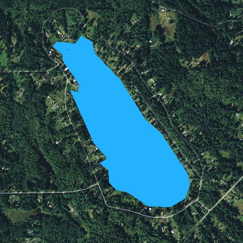 Fly fishing map for Bosworth Lake, Washington