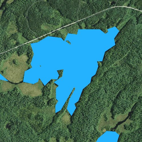 Fly fishing map for Bouder Lake, Minnesota