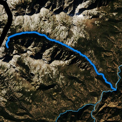 Fly fishing map for Boulder Creek, Montana