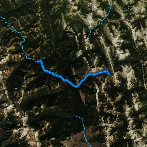 Fly fishing map for Bowl Creek, Montana