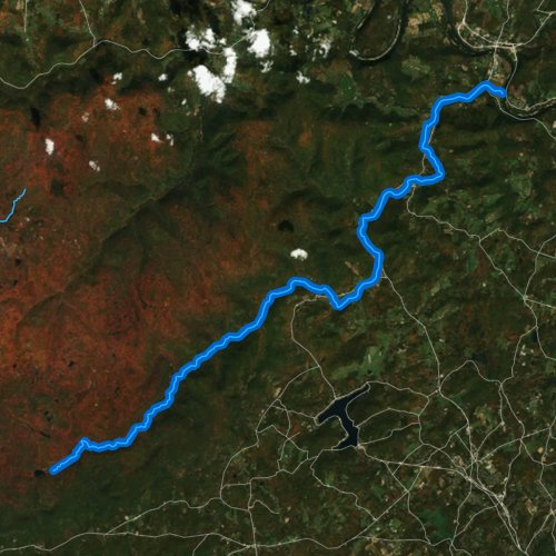 Fly fishing map for Bowman Creek, Pennsylvania