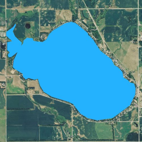 Fly fishing map for Brant Lake, South Dakota