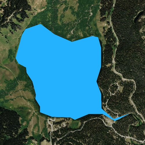 Fly fishing map for Brooks Lake, Wyoming
