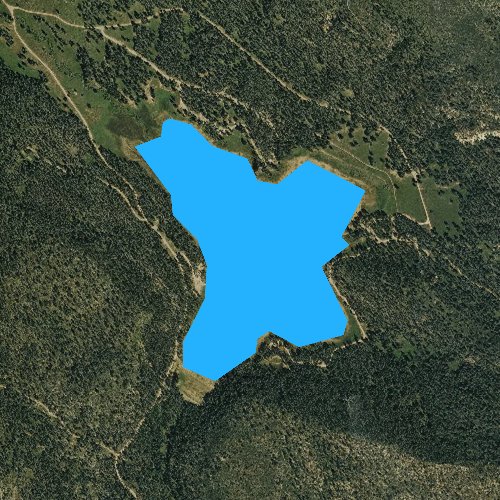 Fly fishing map for Buckeye Reservoir, Colorado