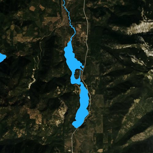 Fly fishing map for Bull Lake, Montana