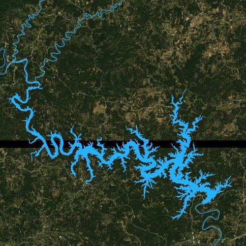 Fly fishing map for Bull Shoals Lake, Ar 