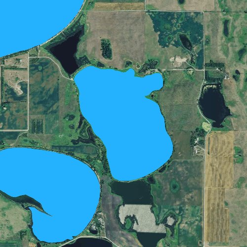 Fly fishing map for Bullhead Lake: Deuel, South Dakota