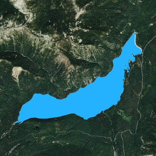 Fly fishing map for Bumping Lake, Washington