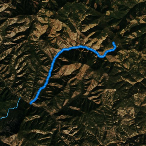 Fly fishing map for Burdette Creek, Montana