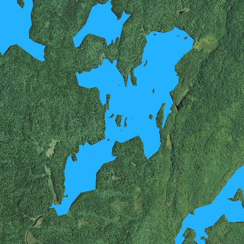 Fly fishing map for Burnt Lake, Minnesota