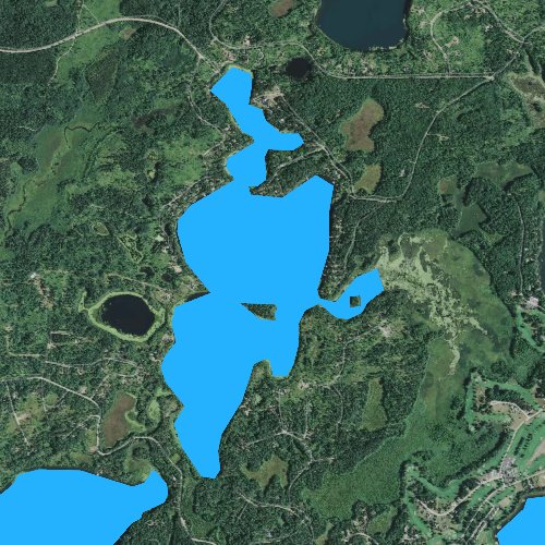 Fly fishing map for Cadotte Lake, Wisconsin