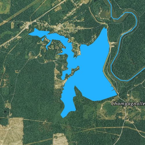 Fly fishing map for Calion Lake, Arkansas