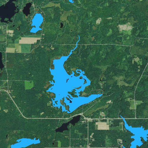 Fly fishing map for Callahan Lake, Wisconsin