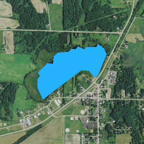Fly fishing map for Camelia Lake, Wisconsin