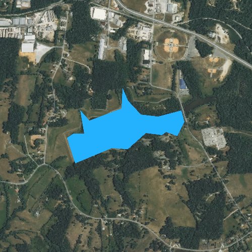Fly fishing map for Cane Creek Lake, Tennessee