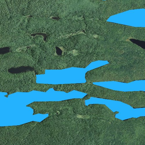 Fly fishing map for Canoe Lake, Minnesota