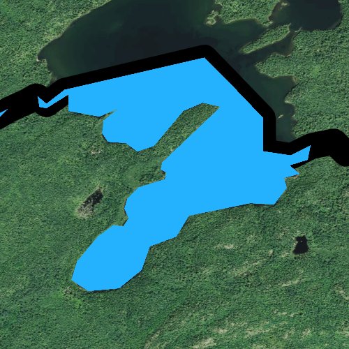 Fly fishing map for Carp Lake, Minnesota