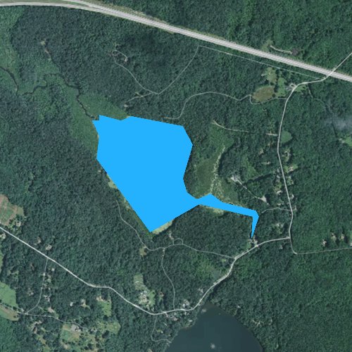 Fly fishing map for Carr Pond, Rhode Island