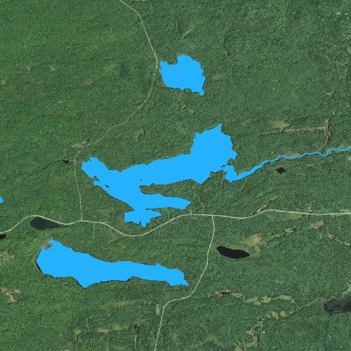 Fly fishing map for Cascade Lake, Minnesota