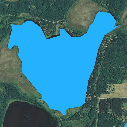 Fly fishing map for Casey Lake, Wisconsin
