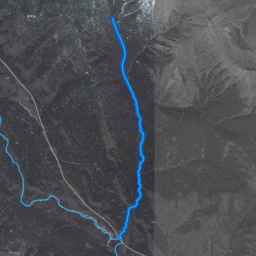 Fly fishing map for Cat Creek, Alberta