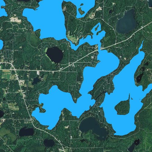 Fly fishing map for Catfish Lake, Wisconsin