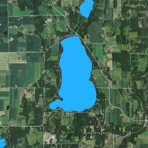 Fly fishing map for Cedar Lake: Polk, Wisconsin
