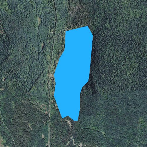 Fly fishing map for Center Pond, Vermont