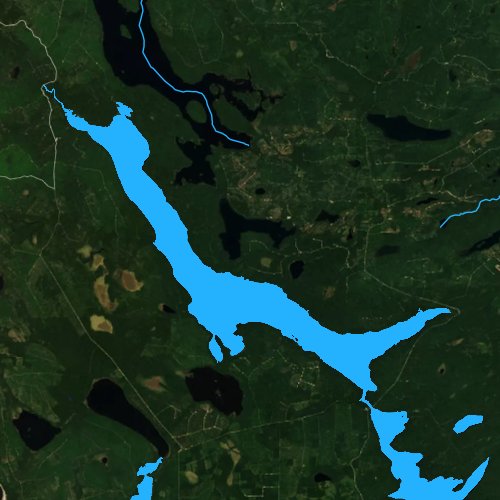 Fly fishing map for Chamberlain Lake, Maine