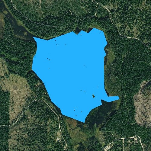 Fly fishing map for Chase Lake, Idaho