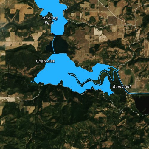 Fly fishing map for Chatcolet Lake, Idaho