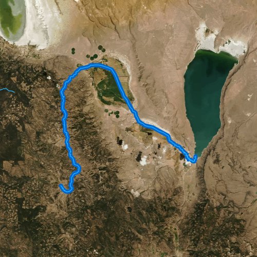 Fly fishing map for Chewaucan River, Oregon