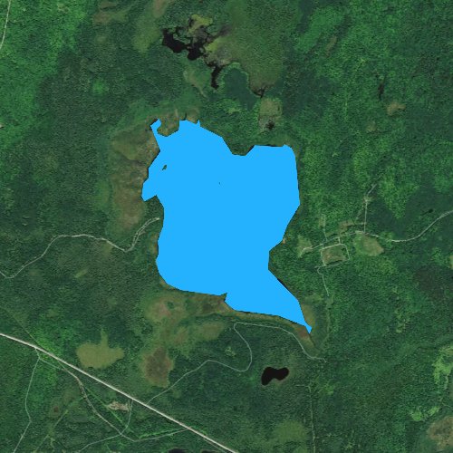 Fly fishing map for Chippewa Lake, Wisconsin