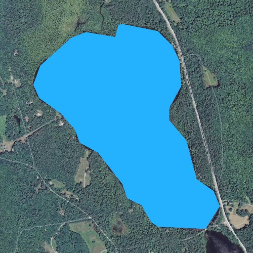 Fly fishing map for Chocorua Lake, New Hampshire