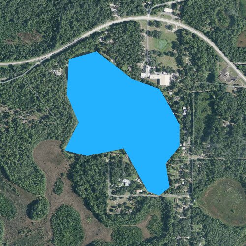 Fly fishing map for Church Lake, Florida