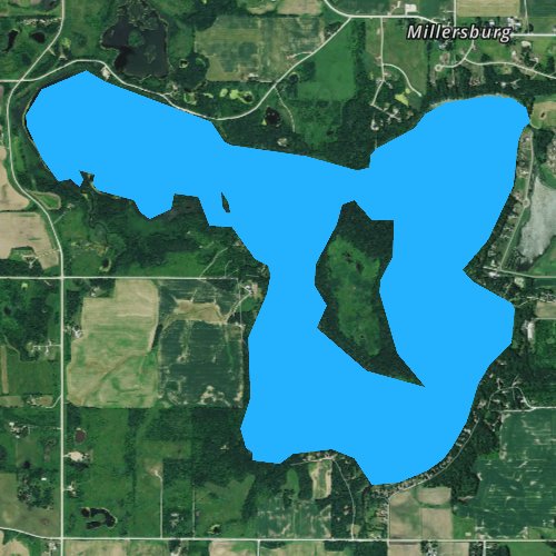 Fly fishing map for Circle Lake, Minnesota