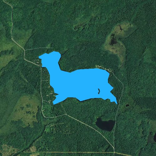 Fly fishing map for Circle Lily Lake, Wisconsin