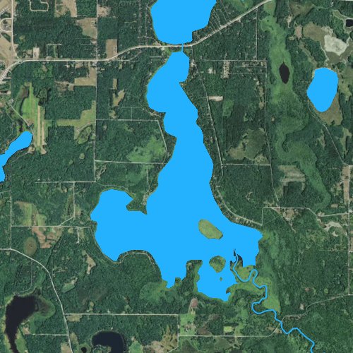 Fly fishing map for Clam Lake, Wisconsin