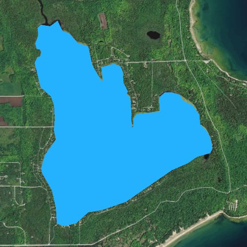 Fly fishing map for Clark Lake, Wisconsin