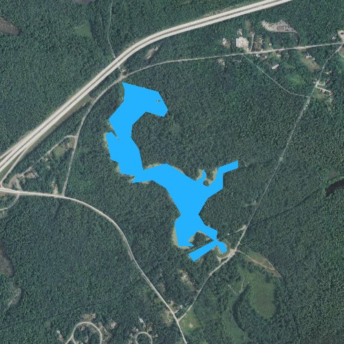 Fly fishing map for Clark Pond, New Hampshire