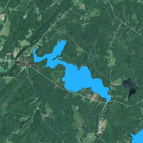 Fly fishing map for Clary Lake, Maine