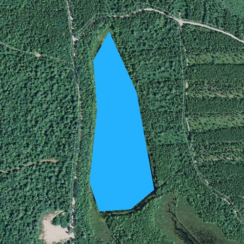 Fly fishing map for Clays Pond, Maine
