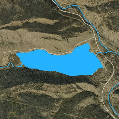 Fly fishing map for Clear Creek Reservoir, Colorado
