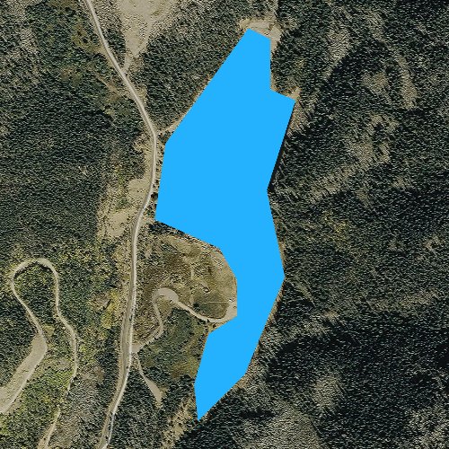 Fly fishing map for Clear Lake, Colorado