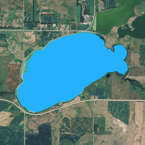 Fly fishing map for Clear Lake: Hamlin, South Dakota