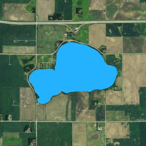 Fly fishing map for Clear Lake: Jackson, Minnesota