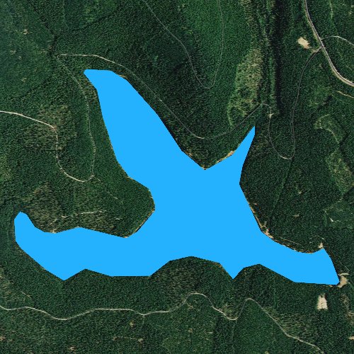 Fly fishing map for Clear Lake, Oregon